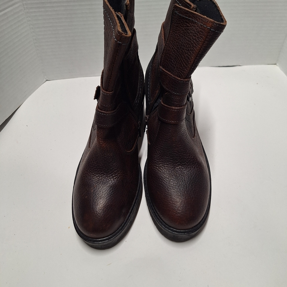 Brown Leather Heeled Boots